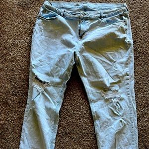 distressed boyfriend jeans